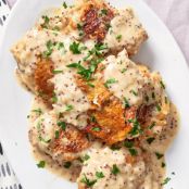Creamy French Mustard Chicken Thighs